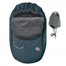 Perlimpinpin - Baby Car Seat Cover for Winter - Blue Grey