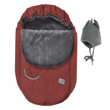 Perlimpinpin - Baby Car Seat Cover for Winter - Brick