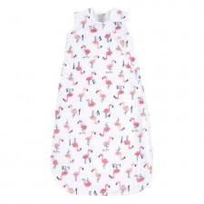 Perlimpinpin - Sac de nuit muslin en 100% coton 0.7 TOG - Flamants roses