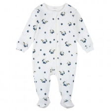 Petit Lem - Combinaison en Coton Biologique Côtelé - Bleuets