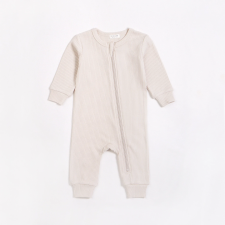 Petit Lem - Organic Cotton Rib Sleeper - Modal Cream