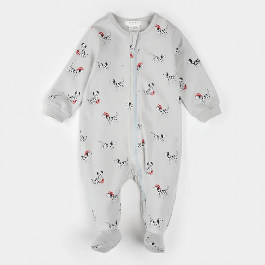 Petit Lem - Combinaison en Coton Biologique - Dalmatien pompier