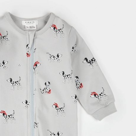Petit Lem - Combinaison en Coton Biologique - Dalmatien pompier
