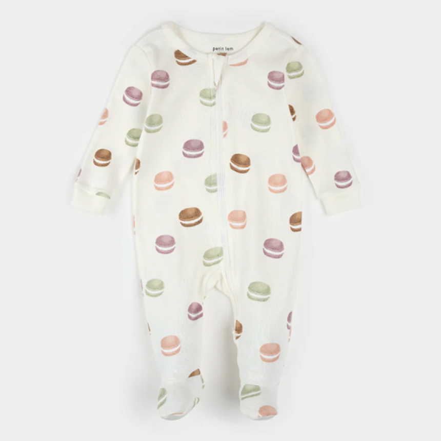 Petit Lem - Combinaison en Coton Biologique - Macaron