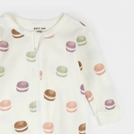 Petit Lem - Combinaison en Coton Biologique - Macaron
