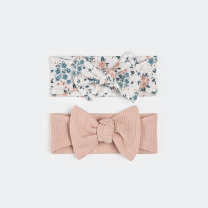 Petit Lem - Ensemble de 2 bandeaux fleurs printanières et roses