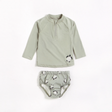 Petit Lem - Long Sleeve Swim Diaper Set - Turtle