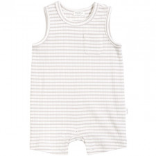 Petit Lem -  Modal Rib Sleeveless Romper - Lunar Rock Striped
