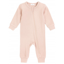 Petit Lem - Organic Cotton Rib Sleeper - Barely Pink