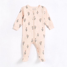 Petit Lem - Organic Cotton Rib Sleeper - Cactus