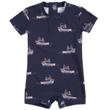 Petit Lem - Swim Romper - Tugboats