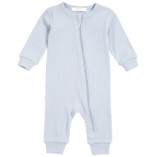 Petit Lem - Organic Cotton Rib Sleeper - Pearl Blue