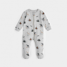 Petit Lem - Organic Cotton Glow in the Dark Sleeper - Dinoscaries