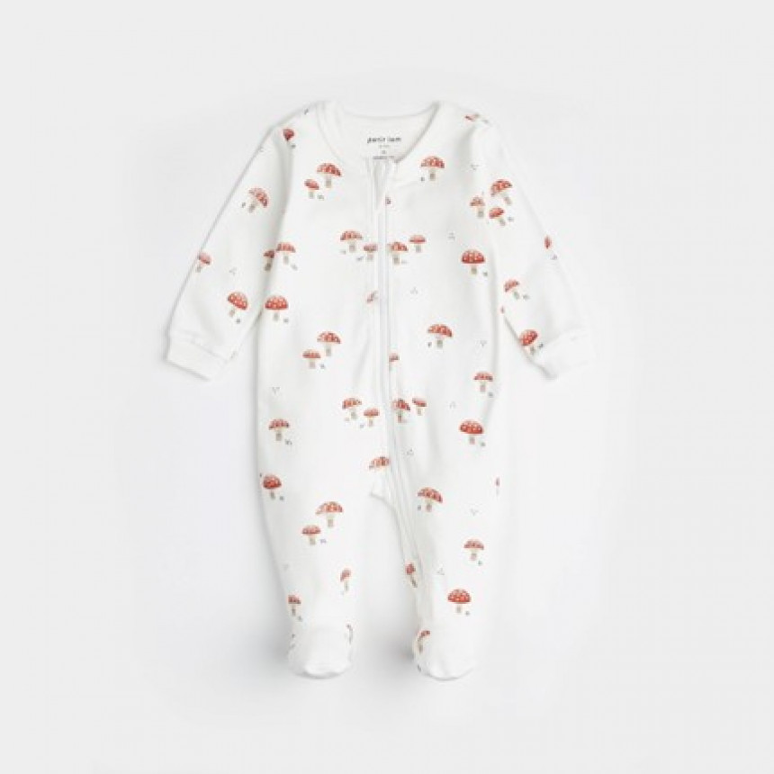 Petit Lem - Organic Cotton Sleeper - Mushrooms