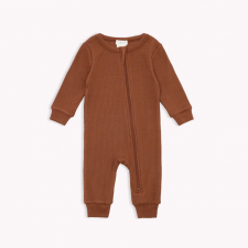 Petit Lem - Organic Cotton Rib Sleeper - Mustang Brown