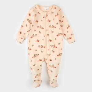 Petit Lem - Organic Cotton Rib Sleeper - Citrus