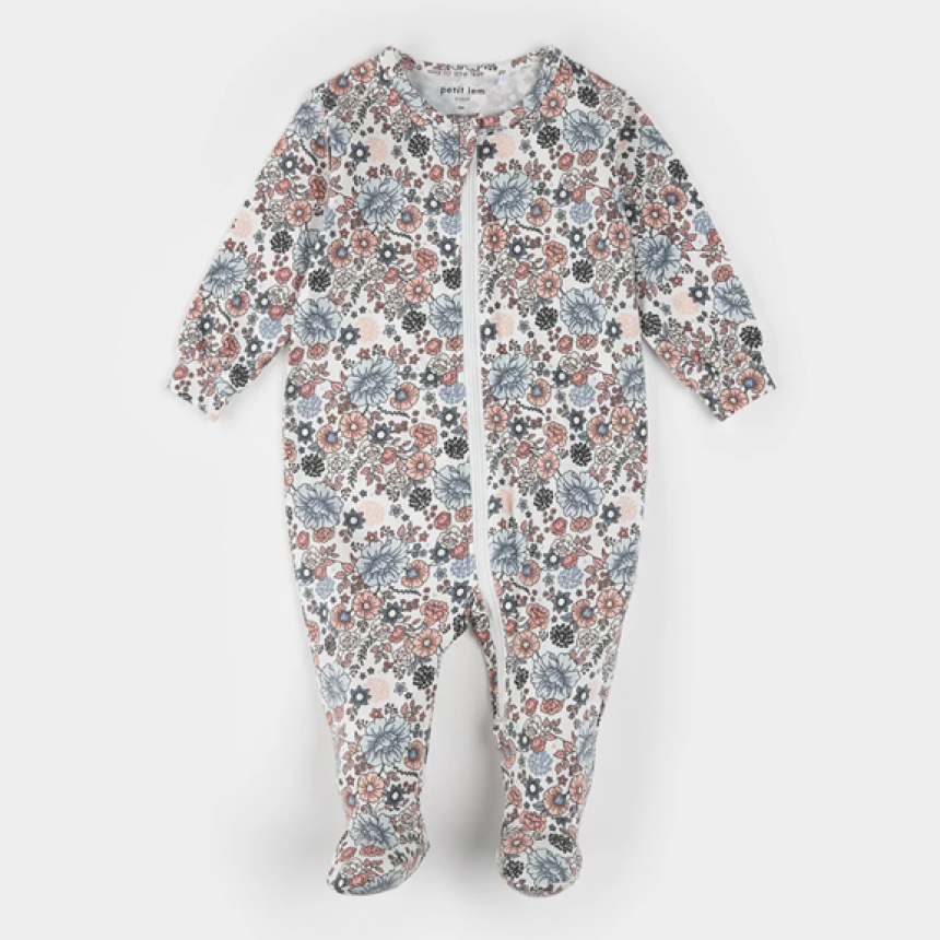 Petit Lem - Combinaison en Coton Biologique - Fleurs
