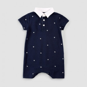 Miles The Label - Embroidered Polo Romper - Tennis