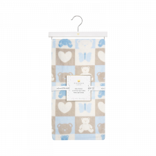 Piccolo Bambino - Couverture en peluche Teddy - Bleu