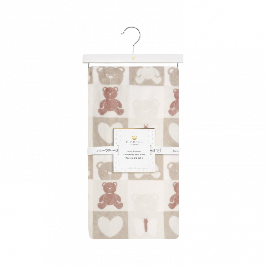 Piccolo Bambino - Couverture en peluche Teddy - Rose