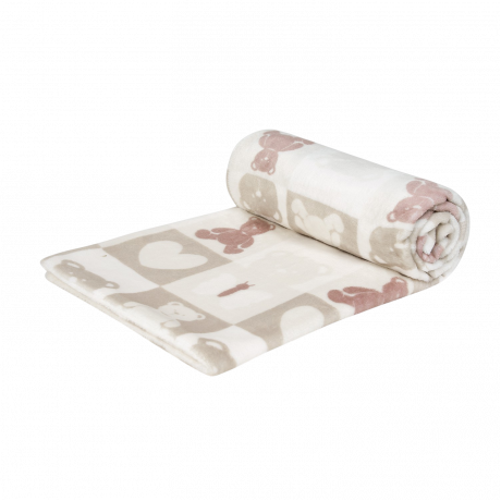 Piccolo Bambino - Couverture en peluche Teddy - Rose