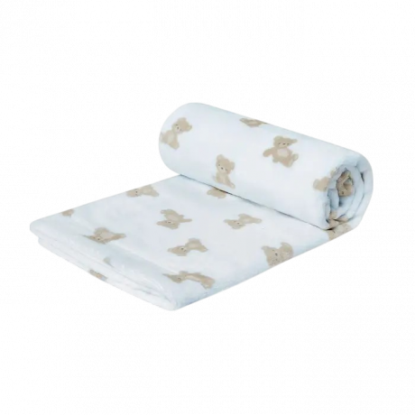 Piccolo Bambino - Couverture en peluche Teddy - Bleu
