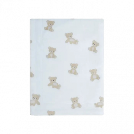 Piccolo Bambino - Couverture en peluche Teddy - Bleu