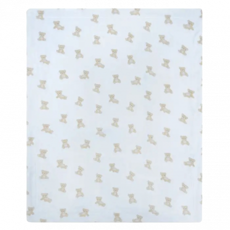 Piccolo Bambino - Couverture en peluche Teddy - Bleu