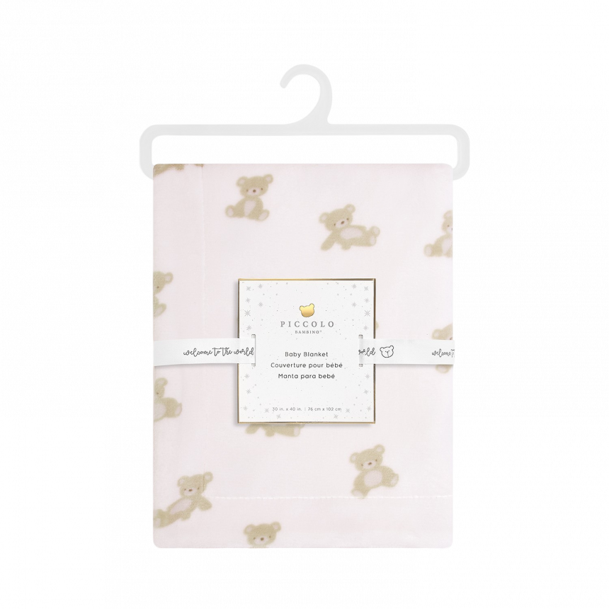 Piccolo Bambino - Couverture en peluche Teddy - Rose