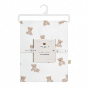 Piccolo Bambino - Couverture en peluche Teddy - Blanc