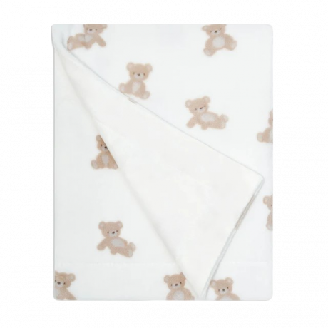 Piccolo Bambino - Couverture en peluche Teddy - Blanc