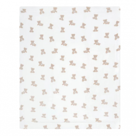 Piccolo Bambino - Couverture en peluche Teddy - Blanc