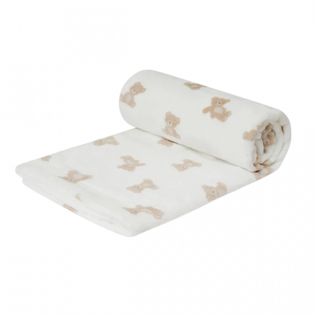 Piccolo Bambino - Couverture en peluche Teddy - Blanc