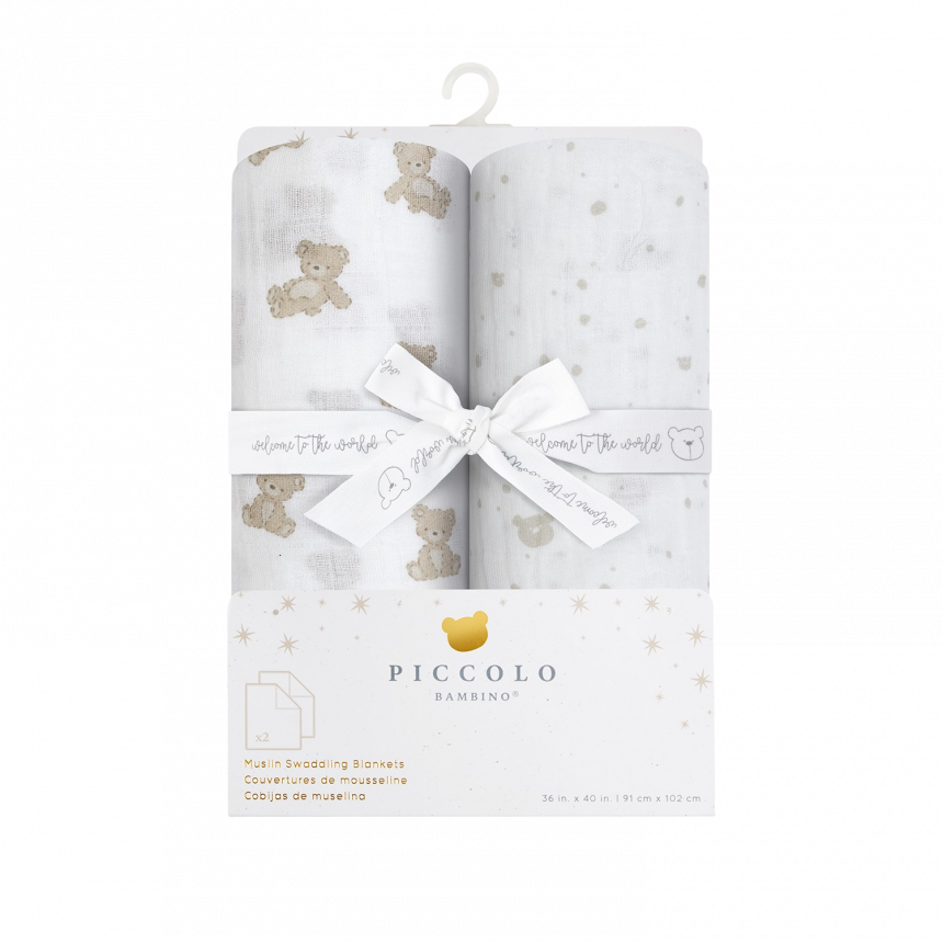 Piccolo Bambino - Couvertures de mousseline Teddy