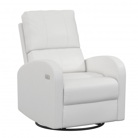 Benjamin - 8891 Electric Rocking Chair - White Leather