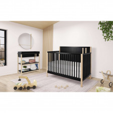 Dream On Me - Soho Collection - Crib, Changing Table, Mattress - Matte Black 
