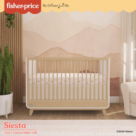 Fisher Price - Bassinette convertible Siesta 3 en 1 (barrière de sécurité incluse)