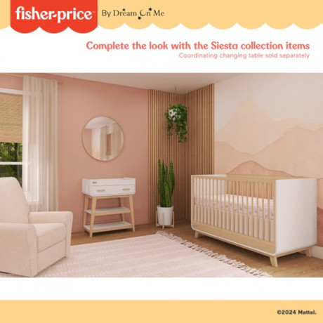 Fisher Price - Bassinette convertible Siesta 3 en 1 (barrière de sécurité incluse)