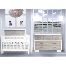 Lil Angels - Lit de bébé et commode 7 tioirs Birch + Matelas GRATUIT