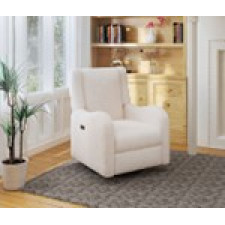 Lil Angels - Alice Swivel Power Glider Recliner - Cream Boucle