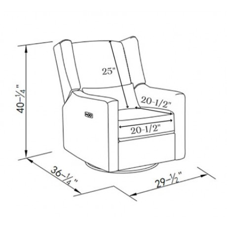 Lil Angels - Fauteuil inclinable électrique pivotant Contour Pedic - Sand