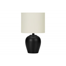 Monarch - 17''H Lampe de Table - Noir/Ceramique, Ivoire