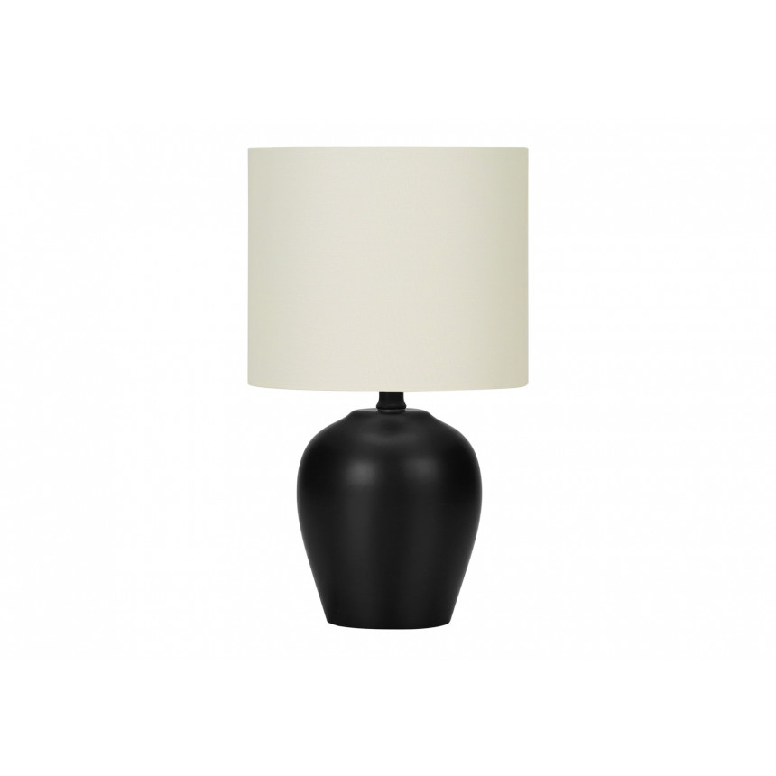 Monarch - 17''H Lampe de Table - Noir/Ceramique, Ivoire