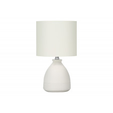 Monarch - 17''H Table Lamp - Cream/Ceramic, Ivory Shade