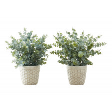 Monarch - Plante artificielle - 2pcs / 13''H Eucalyptus Pot 4''