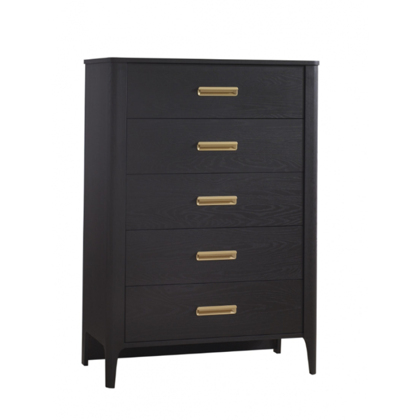 Natart - Commode Haute 5 Tiroirs Palo - Dusk