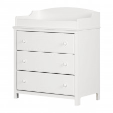South Shore - Cotton Candy - Changing Table with Drawers - White