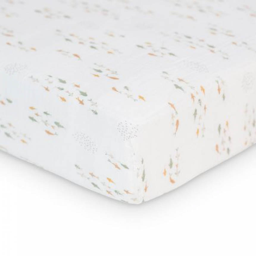 Lulujo - Drap contour en mousseline - Poisson