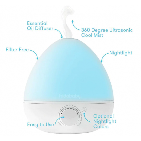 FridaBaby - Humidificateur 3-en-1, Diffuseur + Veilleuse