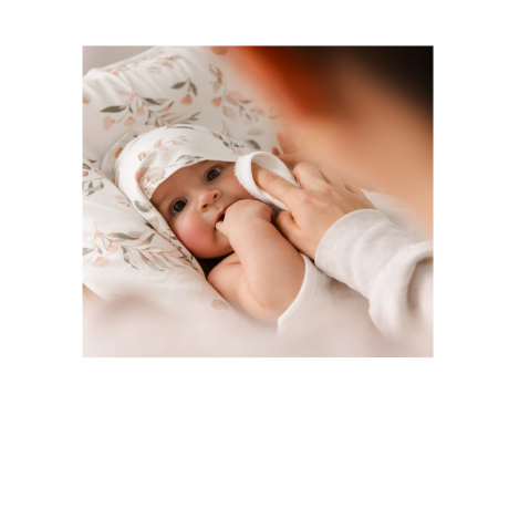 Perlimpinpin - Serviette à capuche en bambou - Feuilles